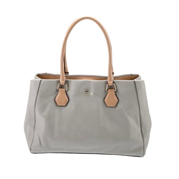 Kate Spade Gray Leather Tote - Picture 1 of 5